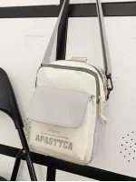 Letter Graphic Square Bag Mini With Bag Charm